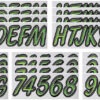 Boat Lettering Kiwi/Black 3" Registration Kit