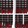 Boat Lettering Red/Black 3" Registration Kit