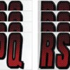 Boat Lettering Red/Black 3" Registration Kit
