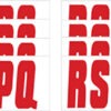 Boat Lettering Solid Red 3" Registration Kit