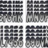 Boat Lettering Silver/Black 3" Registration Kit