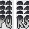 Boat Lettering Silver/Black 3" Registration Kit