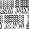 Boat Lettering Silver/Black 3" Registration Kit