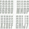 Boat Lettering Solid Silver 3" Registration Kit