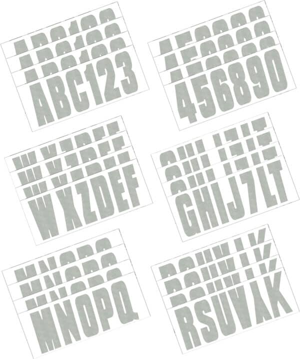 Boat Lettering Solid Silver 3" Registration Kit