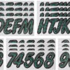 Boat Lettering Forest Green/Black 3" Registration Kit
