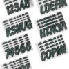 Boat Lettering Forest Green/Black 3" Registration Kit