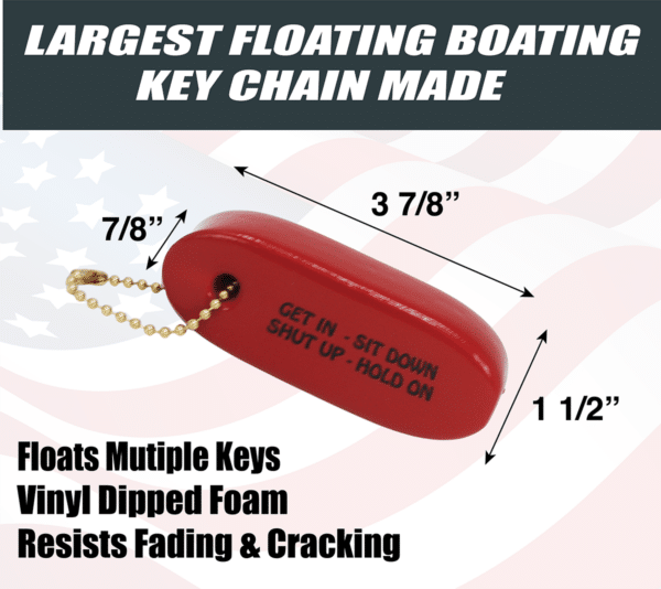 FLOATING BOATING KEY CHAIN VINYL DIPPED KEY FLOAT