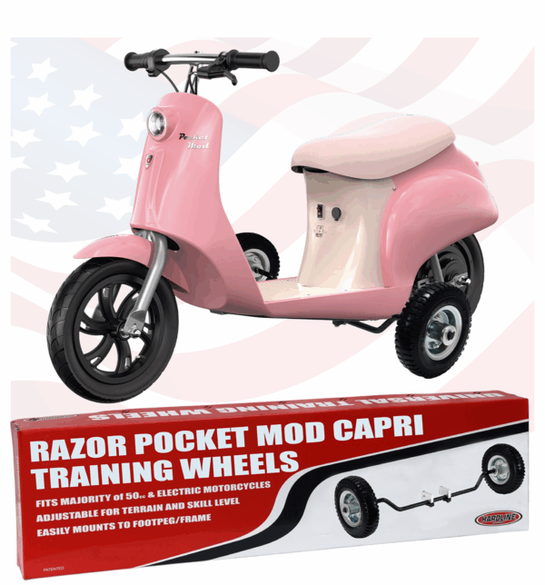 Training Wheels for Razor Pocket Mod Miniature Euro Electric Scooter Capri