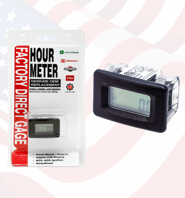 Hour Meter for John Deere, Toro, Ariens, Briggs and Stratton. Digital