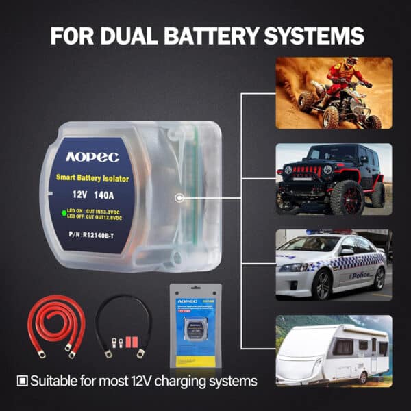 Dual Battery Isolator Kit for 12v 140a  for RV & Boats