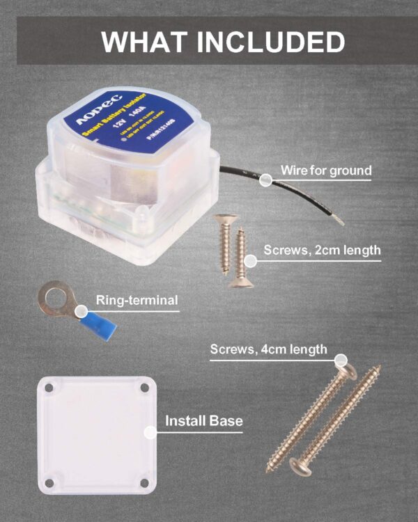 Dual Battery Isolator Kit for 12v 140a  for RV & Boats
