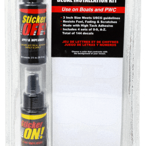 Boat Lettering White 3" registration installation kit