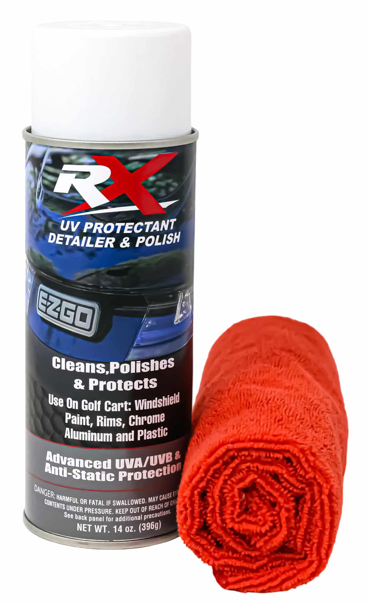 Rx UV Protectant Detailer & Polish w/Micro Fiber Towel for Golf Carts