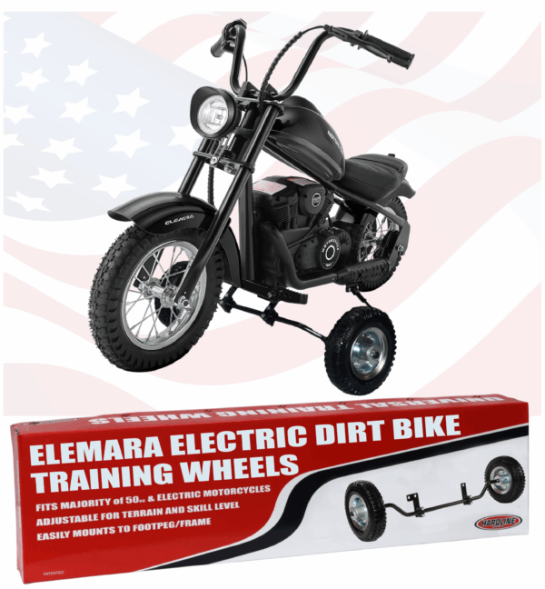 Training Wheels for Elemara Electric Dirtbike 15mph & 150lb Max 24v