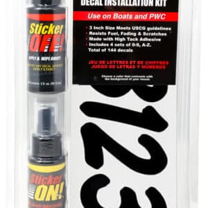 Premium 3″ Black Boat Registration & Installation Kit (Factory Matched™)