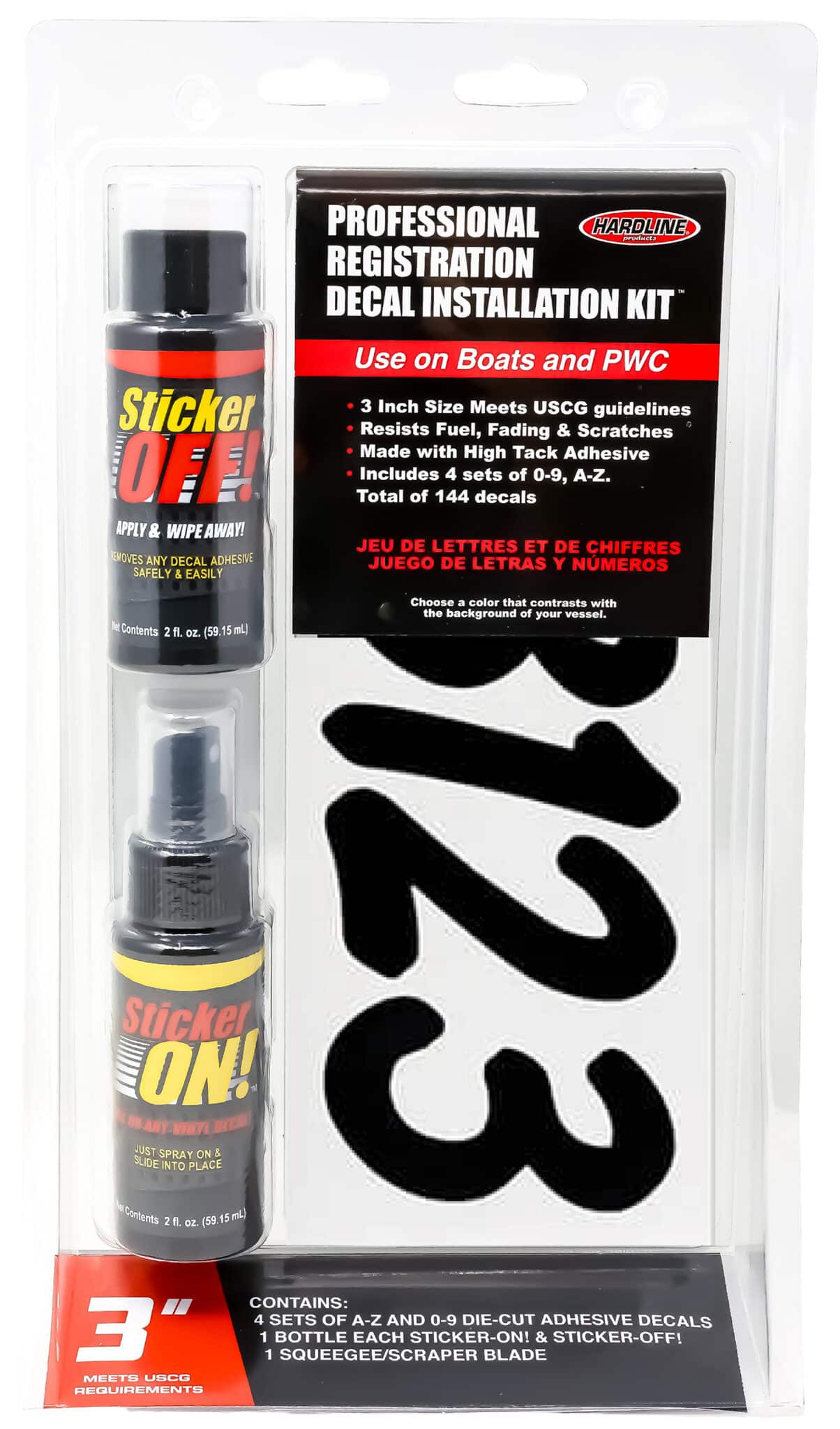 Premium 3″ Black Boat Registration & Installation Kit (Factory Matched™)