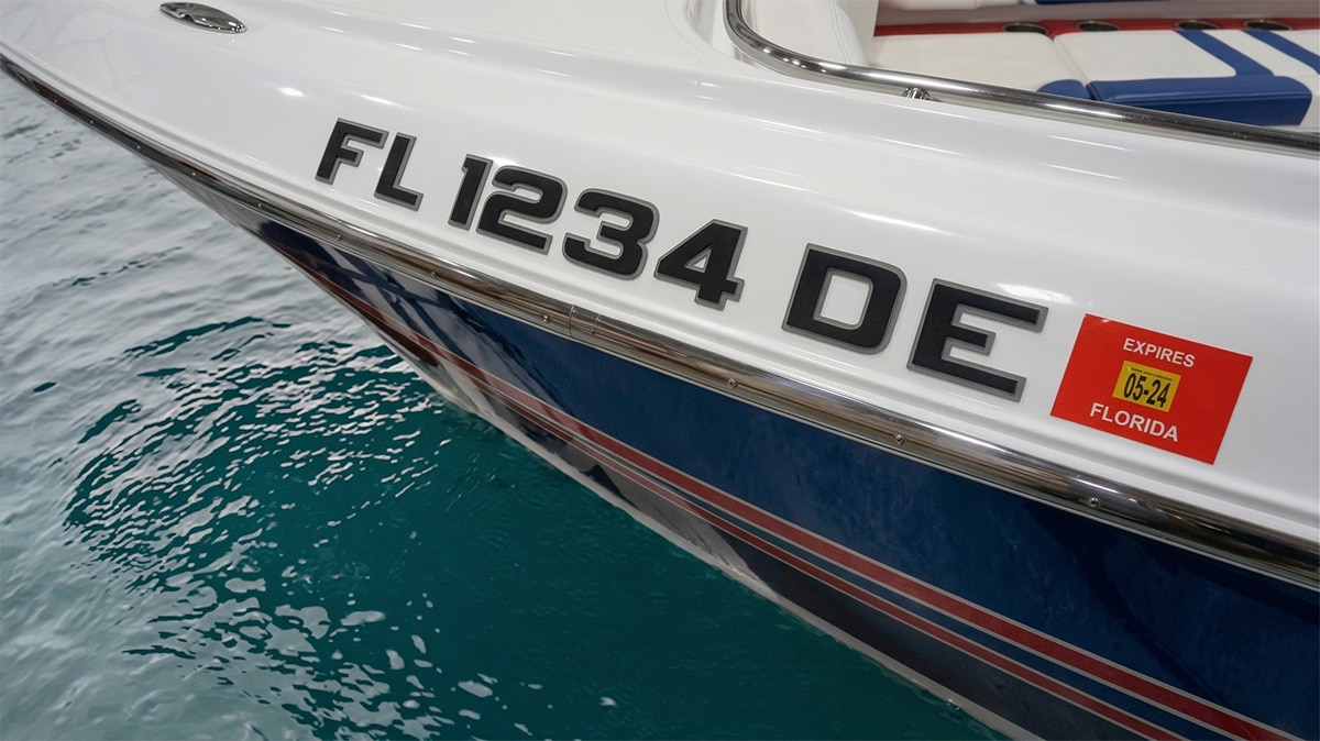 Premium Raised EVA Foam Boat Registration Numbers – Black & Silver (3-Inch) set for both sides of vessel