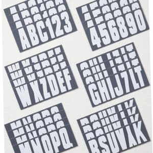 Boat & PWC Lettering Solid White 3" Registration Kit