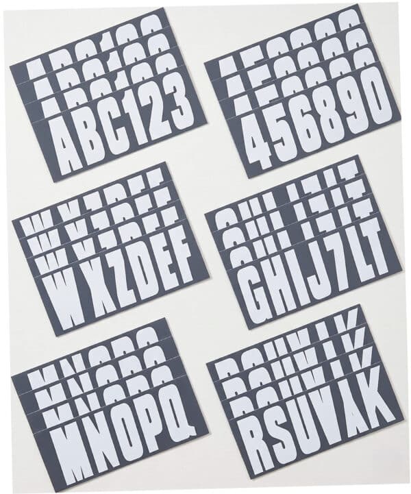 Boat & PWC Lettering Solid White 3″ Registration Kit