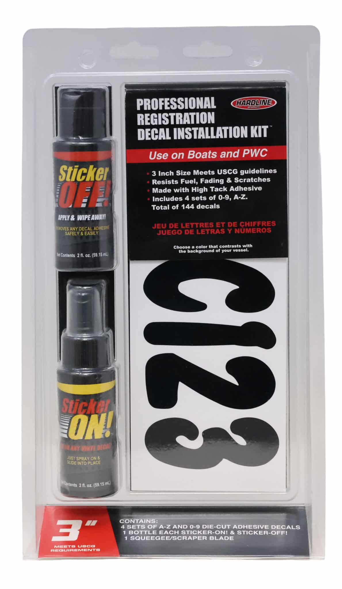 Premium 3″ Black Boat Registration & Installation Kit (Factory Matched™)