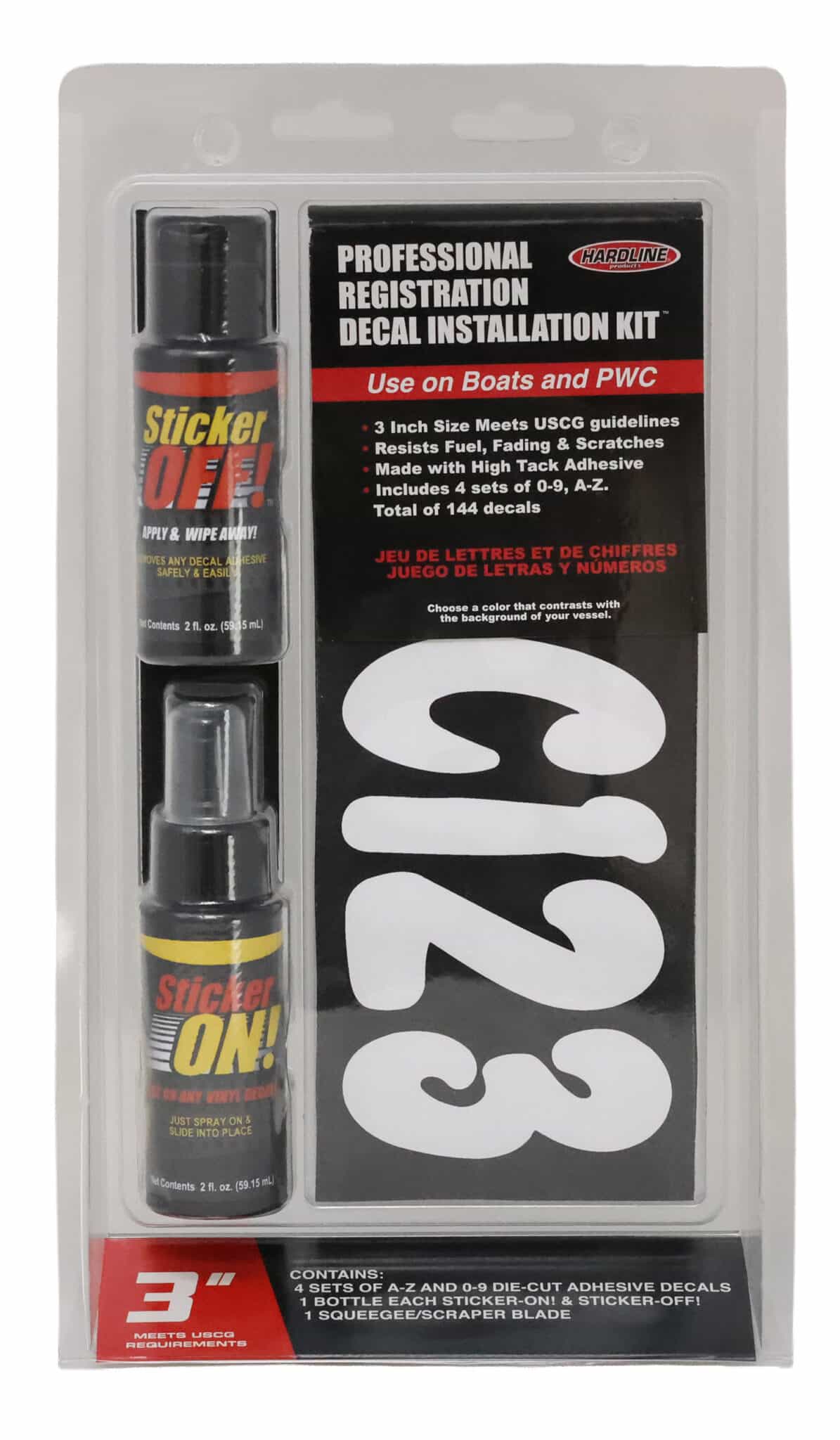 Premium 3″ White Boat Registration & Installation Kit (Factory Matched™)