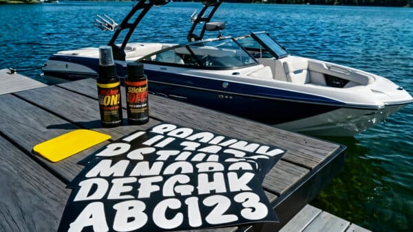 Premium 3″ White Boat Registration & Installation Kit (Factory Matched™)