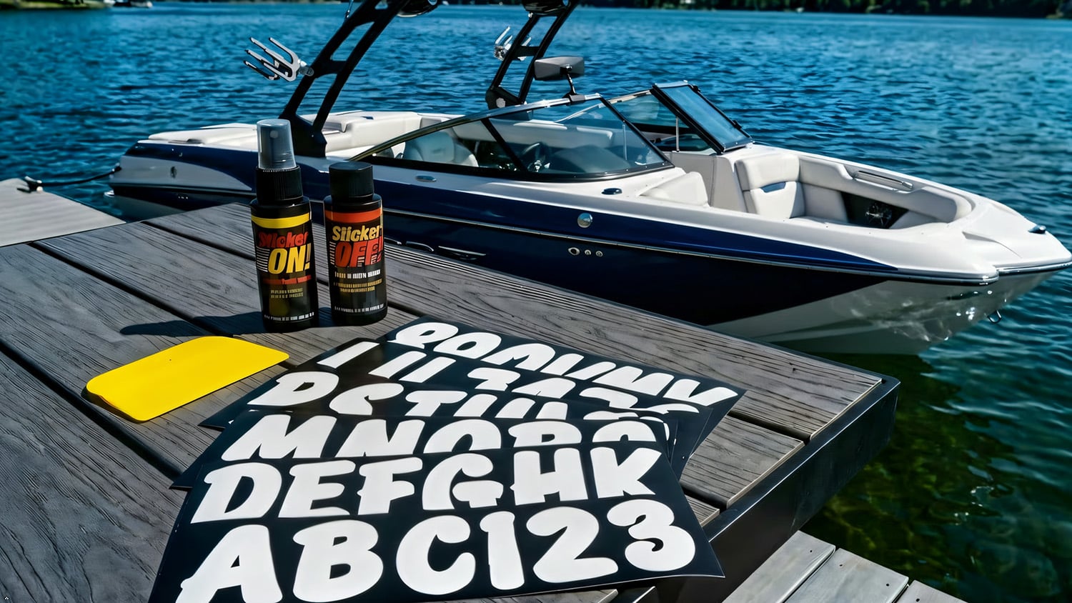 Premium 3″ White Boat Registration & Installation Kit (Factory Matched™)