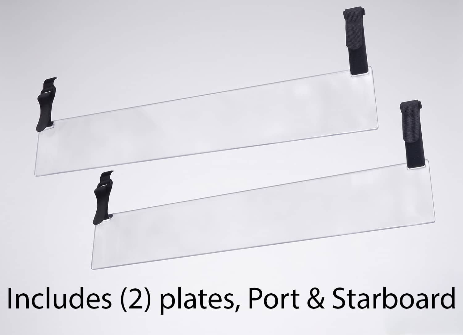 Premium Clear Acrylic Registration Plate Kit for Inflatables & RIBs (with Velcro® Straps)