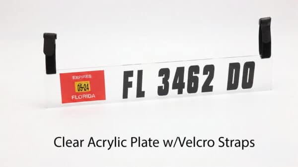 Premium Clear Acrylic Registration Plate Kit for Inflatables & RIBs (with Velcro® Straps)