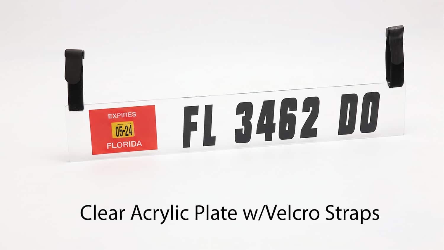 Premium Clear Acrylic Registration Plate Kit for Inflatables & RIBs (with Velcro® Straps)