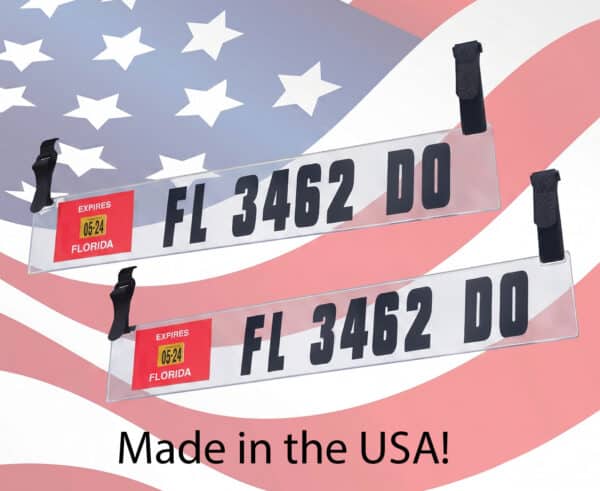 Clear Acrylic Registration Plate Kit for Inflatable Dinghies & Tenders (Includes Pre-Spaced Decals & Velcro Straps)