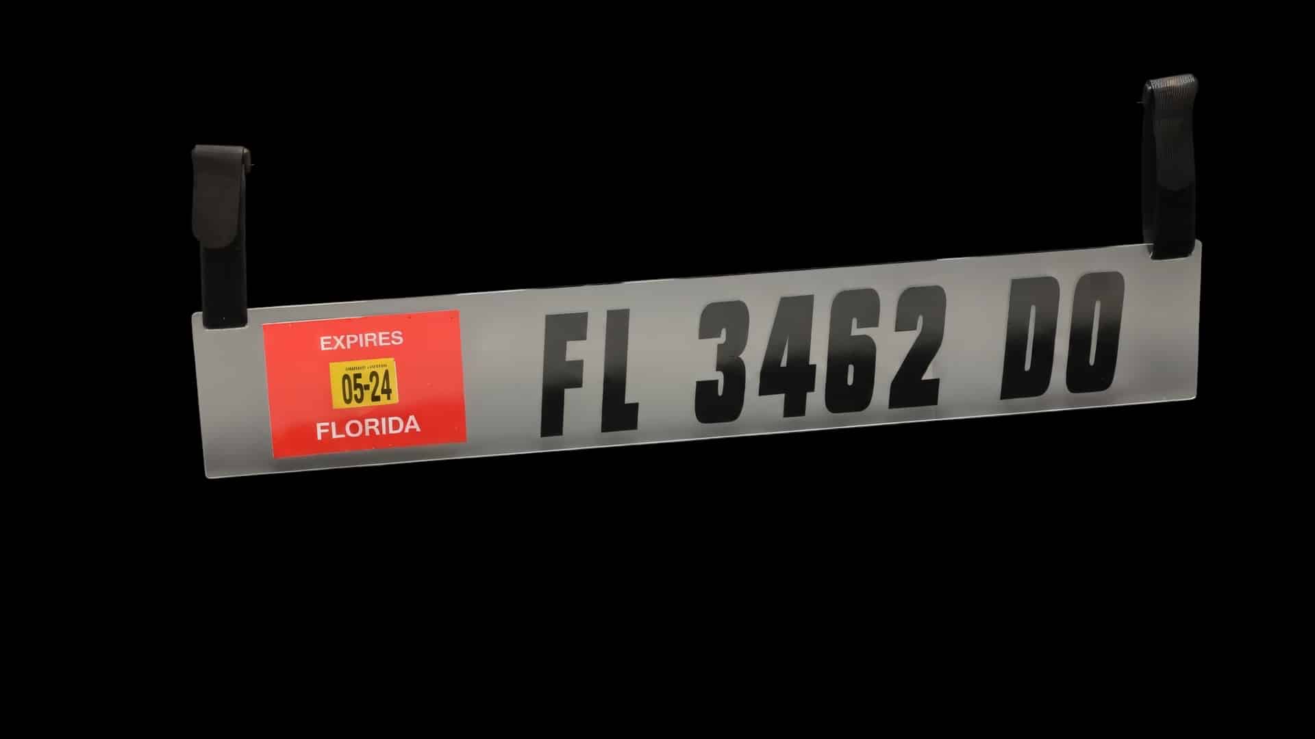 Clear Acrylic Registration Sticker Plate for Inflatable Dinghy, Boat or Tender with Velcro Straps w/ Registration Letters & Numbers Pre-Spaced on Application Tape