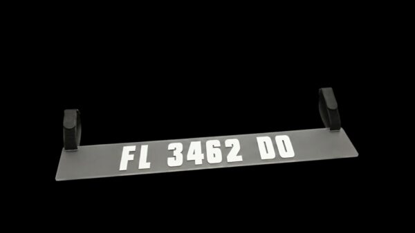 Clear Acrylic Registration Sticker Plate for Inflatable Dinghy, Boat or Tender with Velcro Straps w/ Registration Letters & Numbers Pre-Spaced on Application Tape