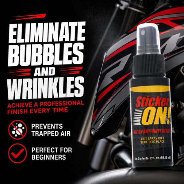 Sticker-On!™ Decal Application Fluid Professional-Grade Adhesive Activator & Positioning Agent