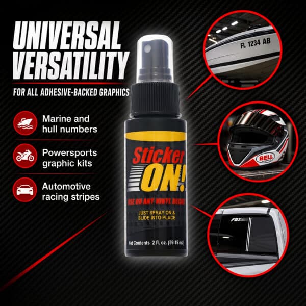 Sticker-On!™ Decal Application Fluid Professional-Grade Adhesive Activator & Positioning Agent