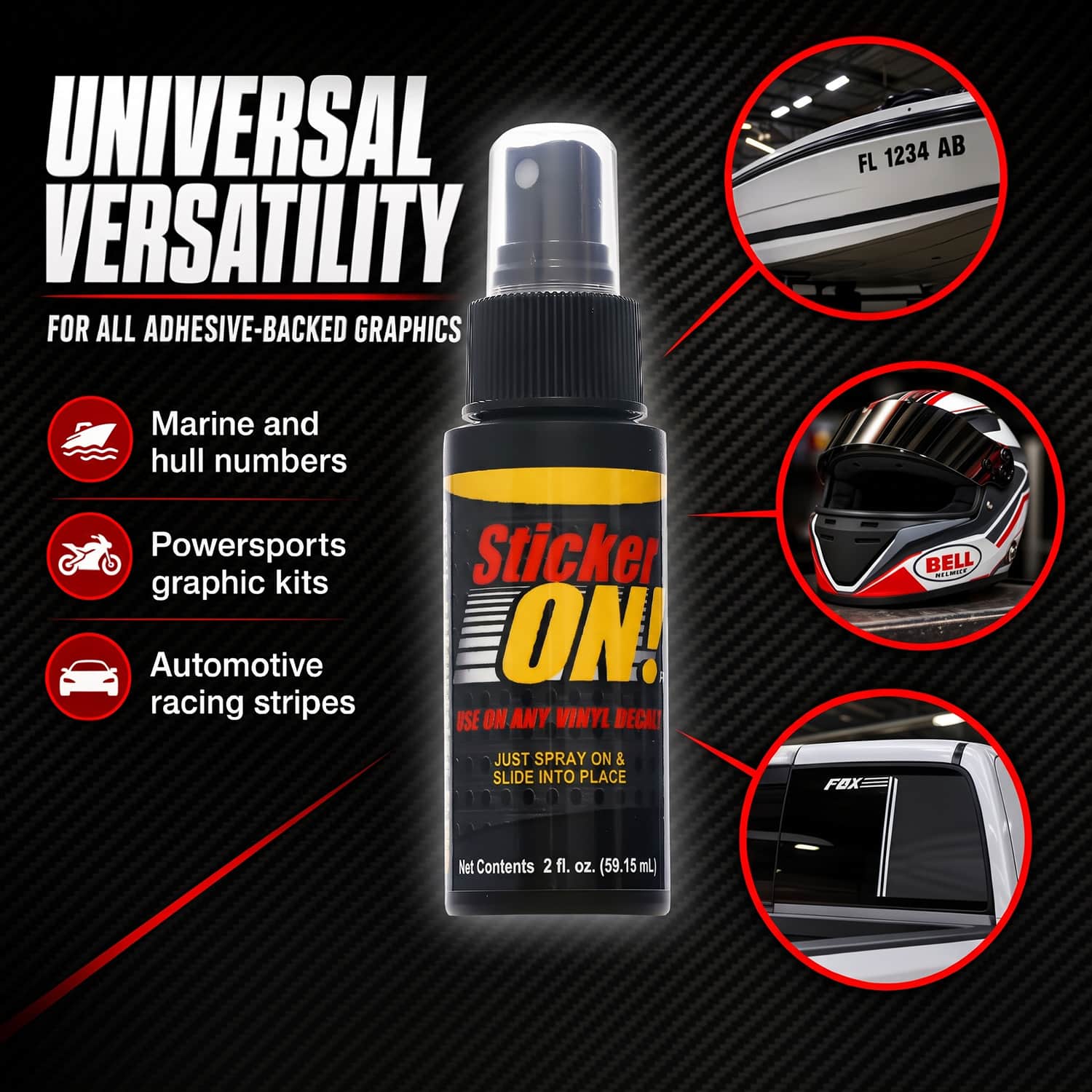 Sticker-On!™ Decal Application Fluid Professional-Grade Adhesive Activator & Positioning Agent