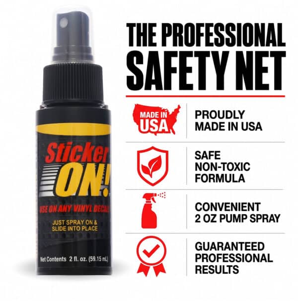 Sticker-On!™ Decal Application Fluid Professional-Grade Adhesive Activator & Positioning Agent