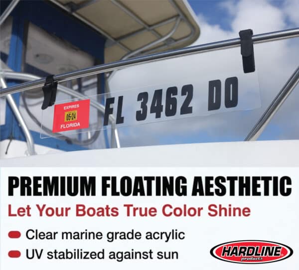 Premium Clear Acrylic Registration Plate Kit for Inflatables & RIBs (with Velcro® Straps)