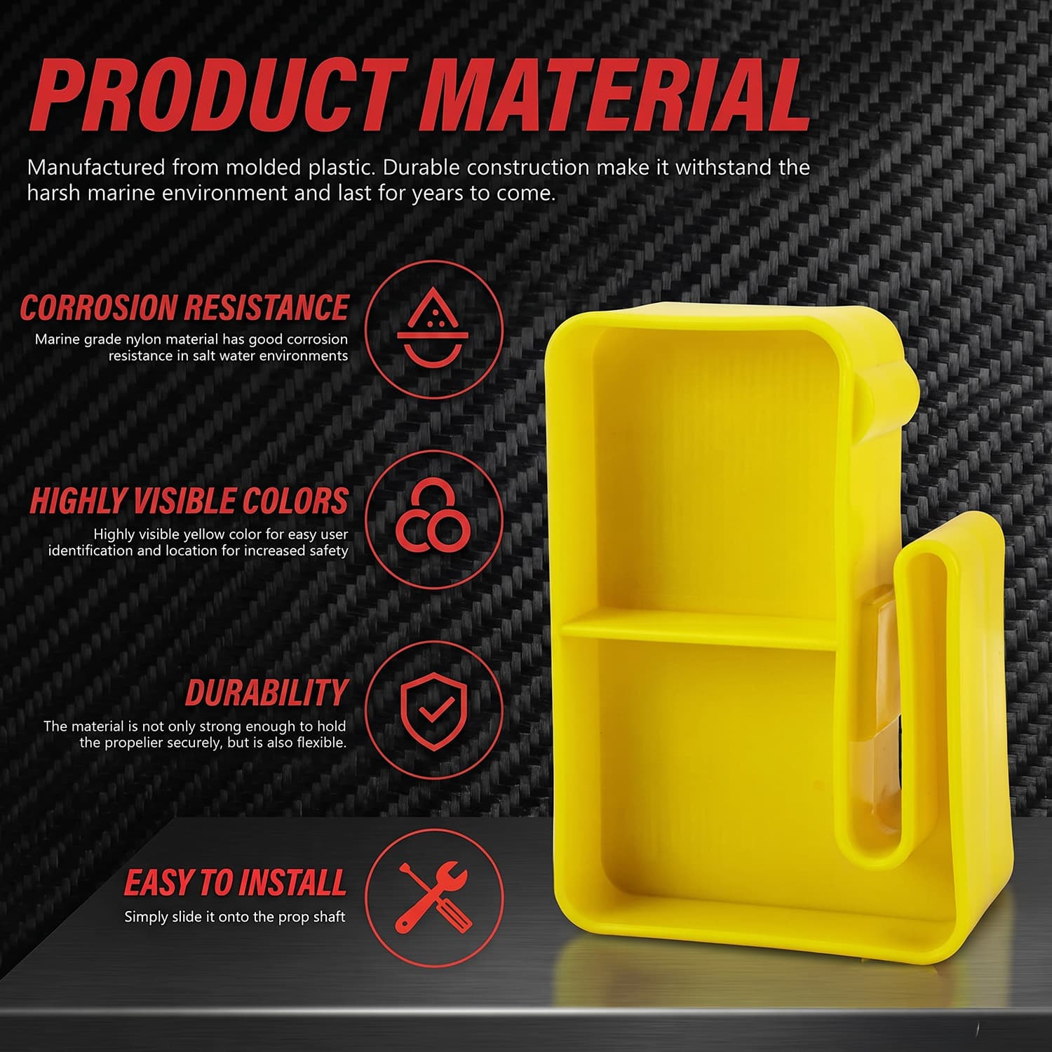 Hardline Products® Ultimate Propeller Protection & Change Kit – Includes Heavy-Duty Prop Bag, 1-1/16" Polymer Wrench, and Safety Stop Block