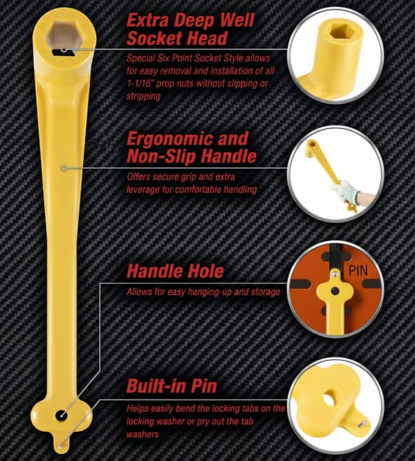 Hardline Products® Ultimate Propeller Protection & Change Kit – Includes Heavy-Duty Prop Bag, 1-1/16″ Polymer Wrench, and Safety Stop Block