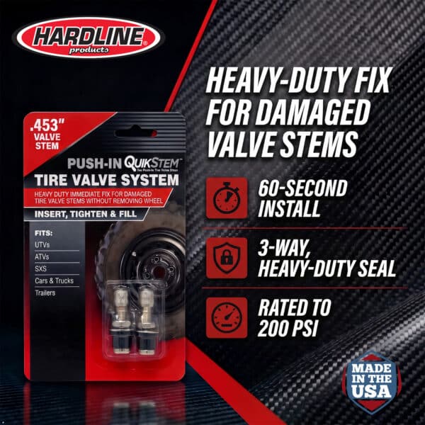 Made in the USA QuikStem™ Push-In Tire Valve Stem System